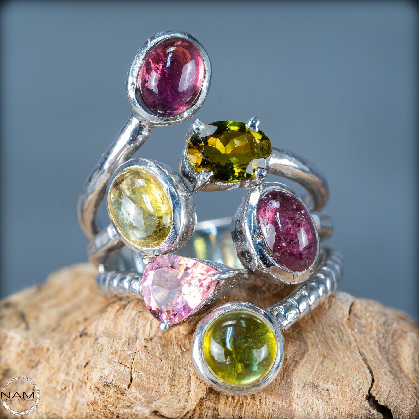 Natürlicher Turmalin Ring von höchster Qualität, 925 Silber - 7,62g - 38,1ct