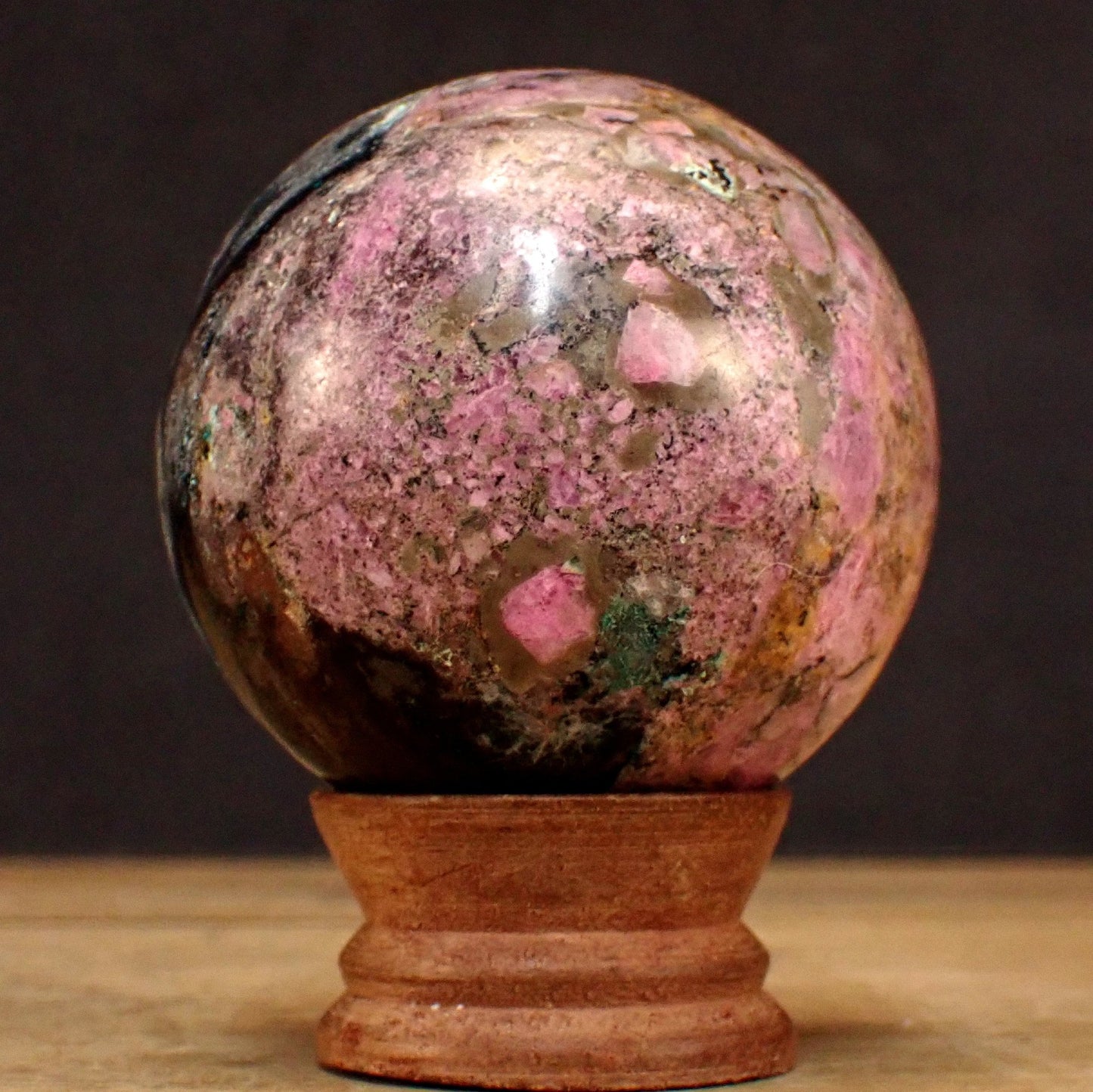 A+ Cobalt-Calcit Kugel - 452,52g - 70mm