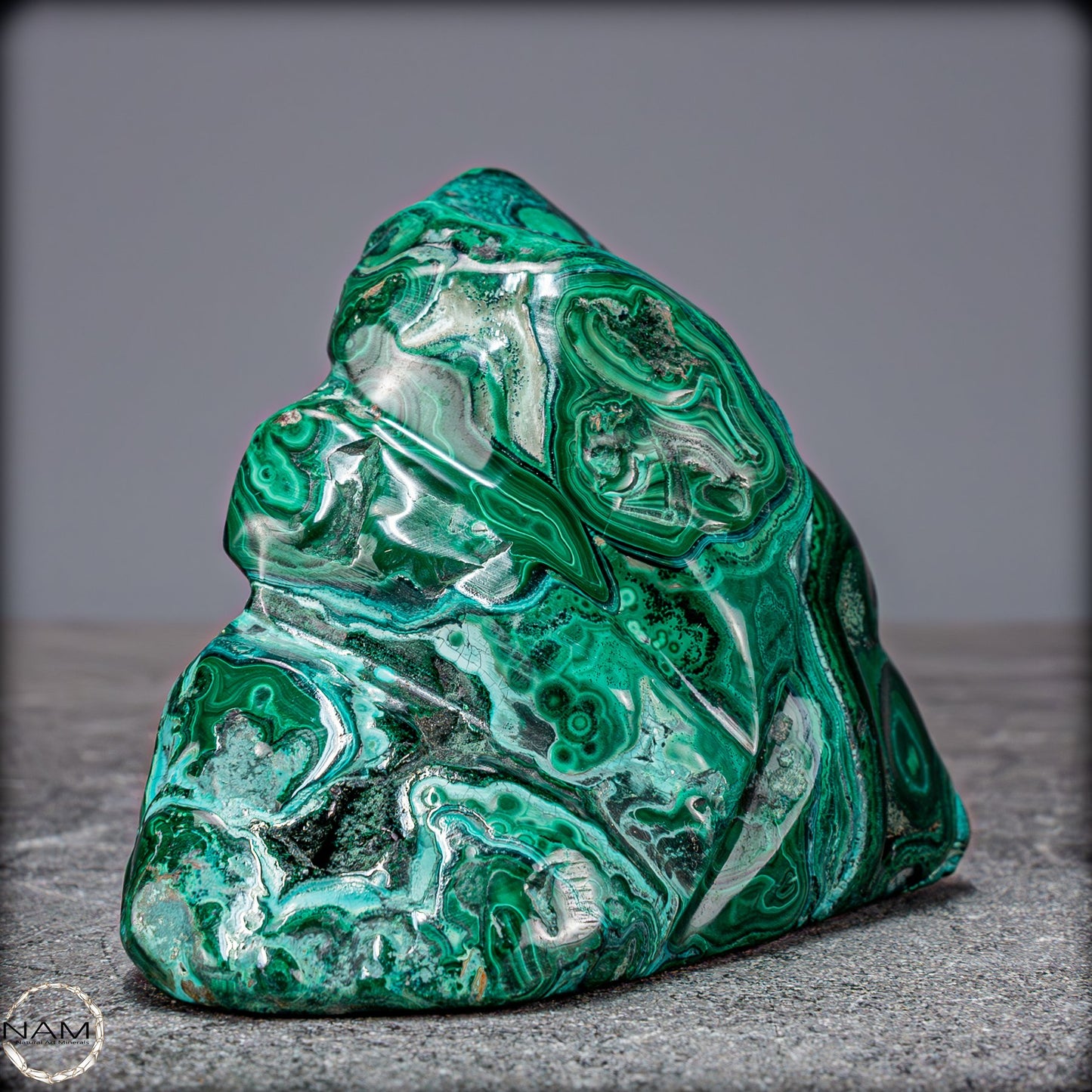 Natürliche Malachit und Chrysocolla Flamme, Kongo - 441,41g