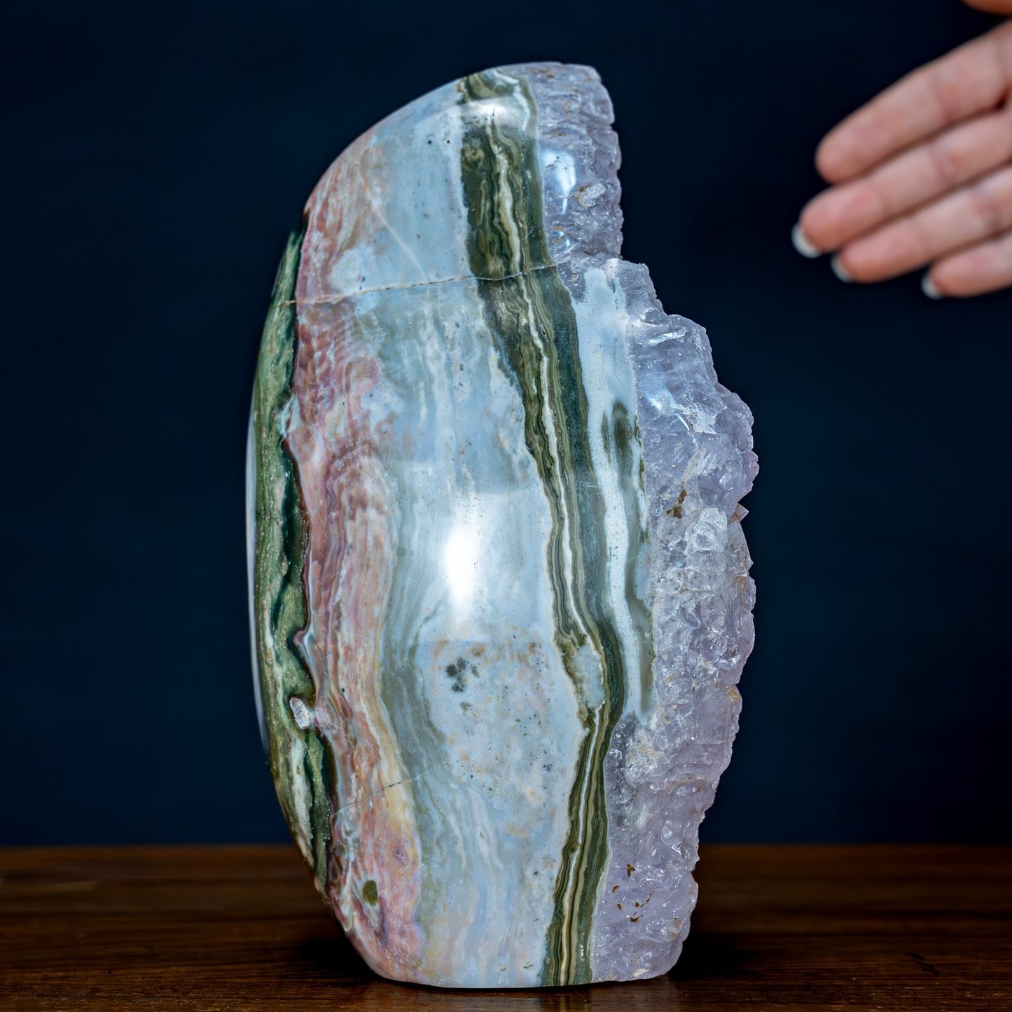 Natürliche Amethyst-Jaspis-Achat Kristall Freiform/Druse - 2309,76g