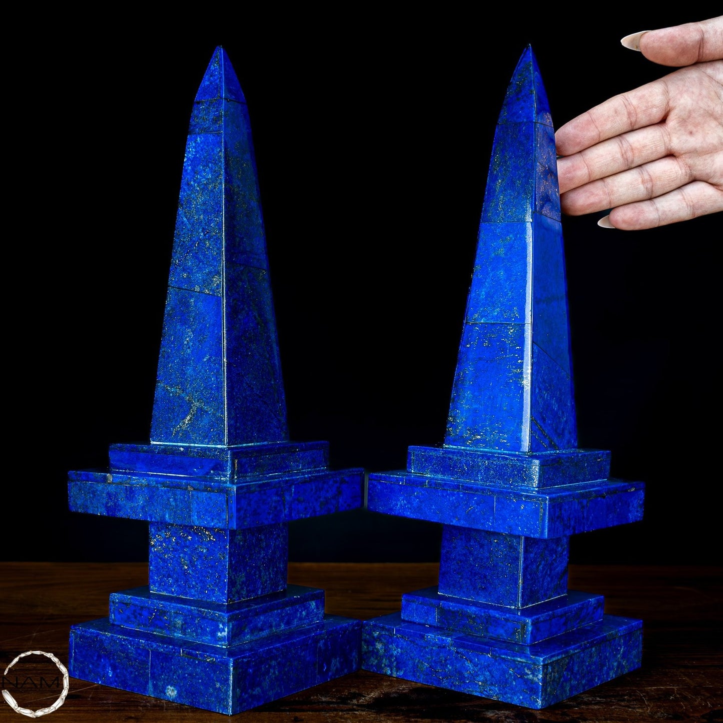 Natürliches Paar Lapislazuli Obelisken von Höchster Qualität - 4050,26g