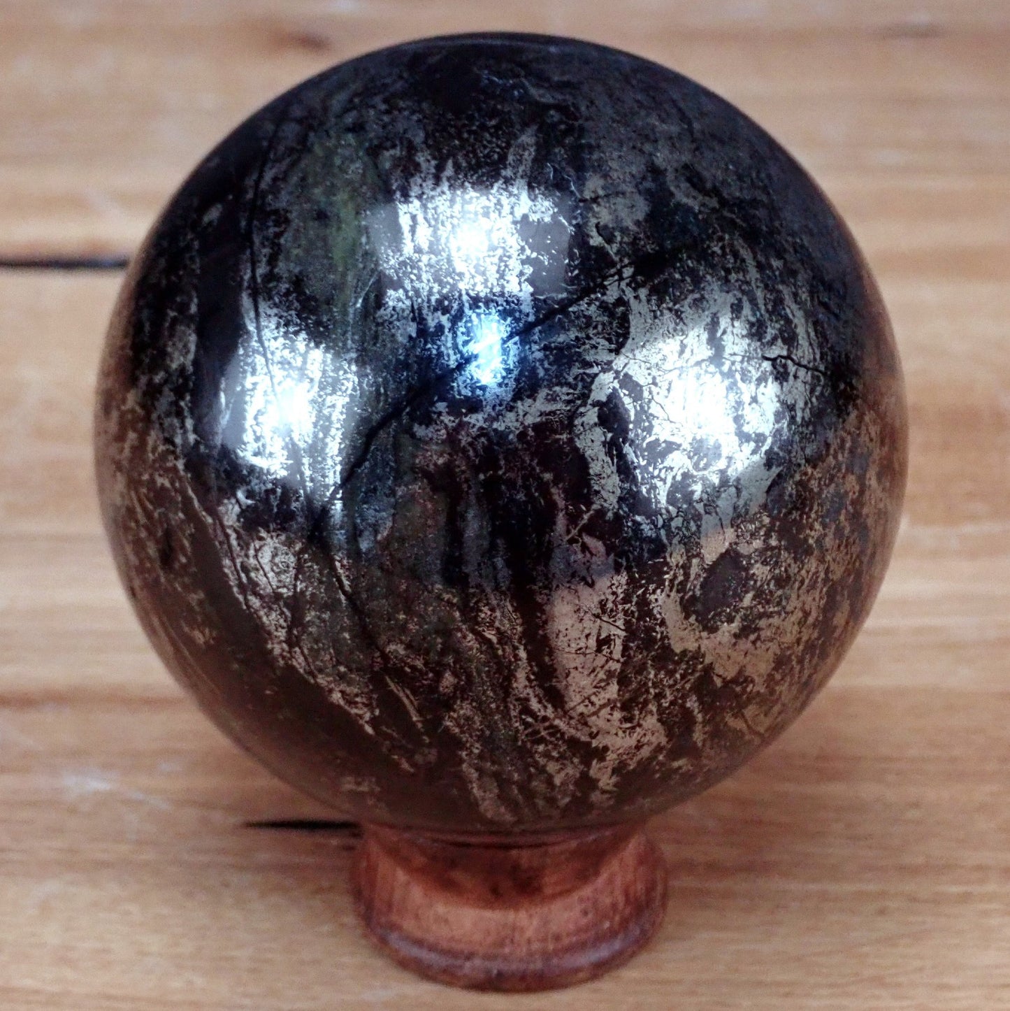 Silver, Arsenopiryt, Galena & Lelingit sehr selten! Kugel - 1010.78 g - 83.41 mm