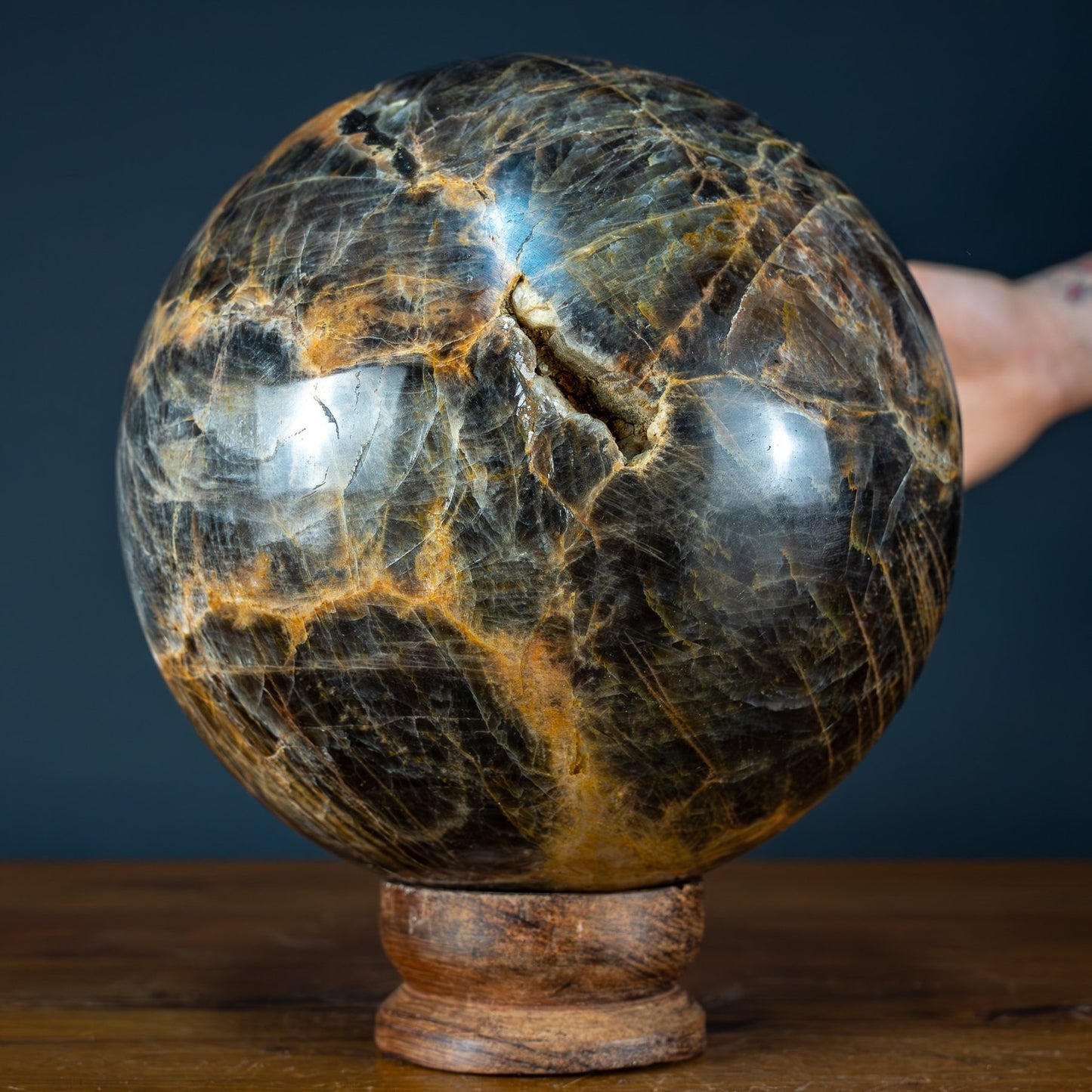 Natürliche Funkelnde Mondstein Kristall-Kugel - 9224,91g - 205mm