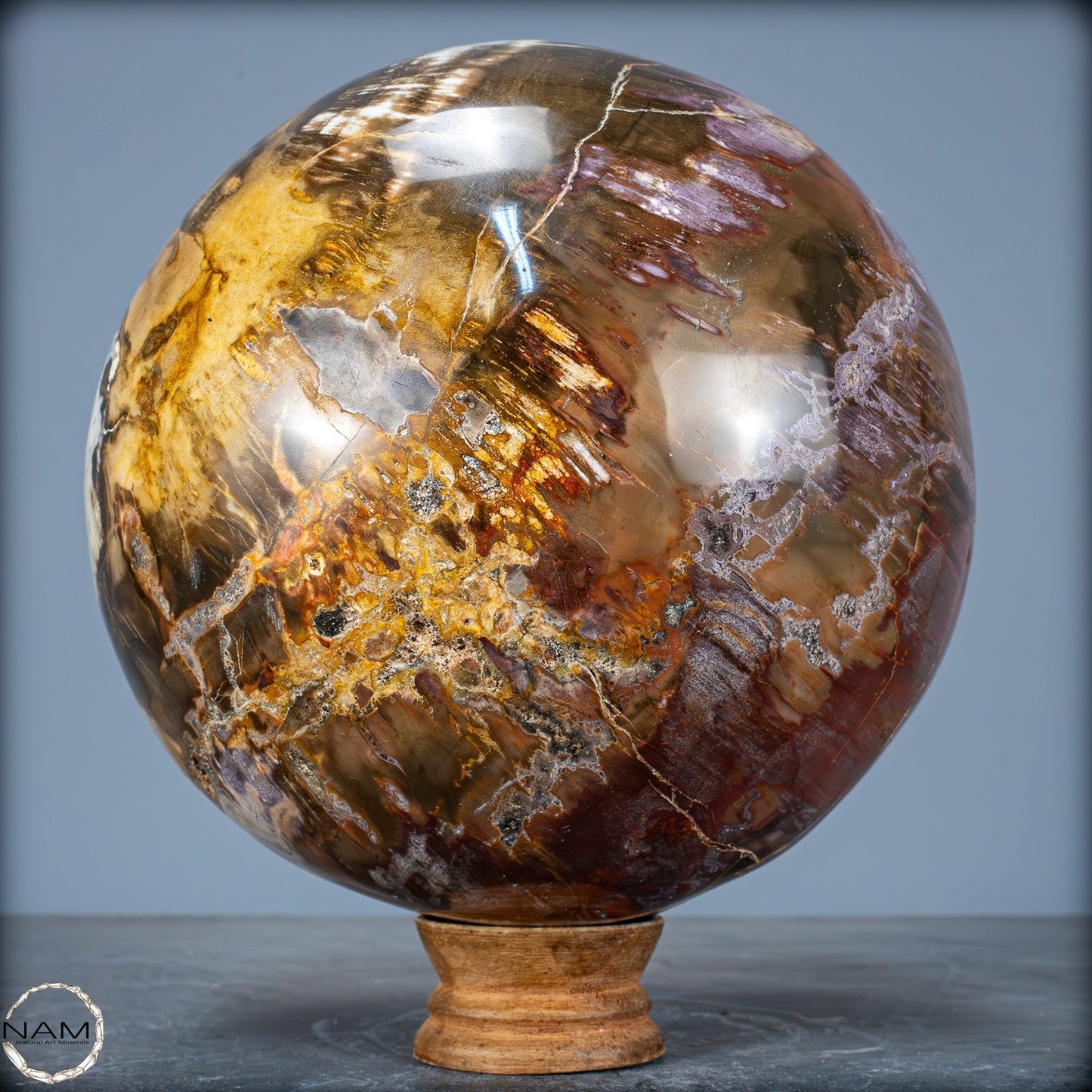 Natürliche Kristall-Kugel aus Versteinertem Holz - 5089,72g - 170mm