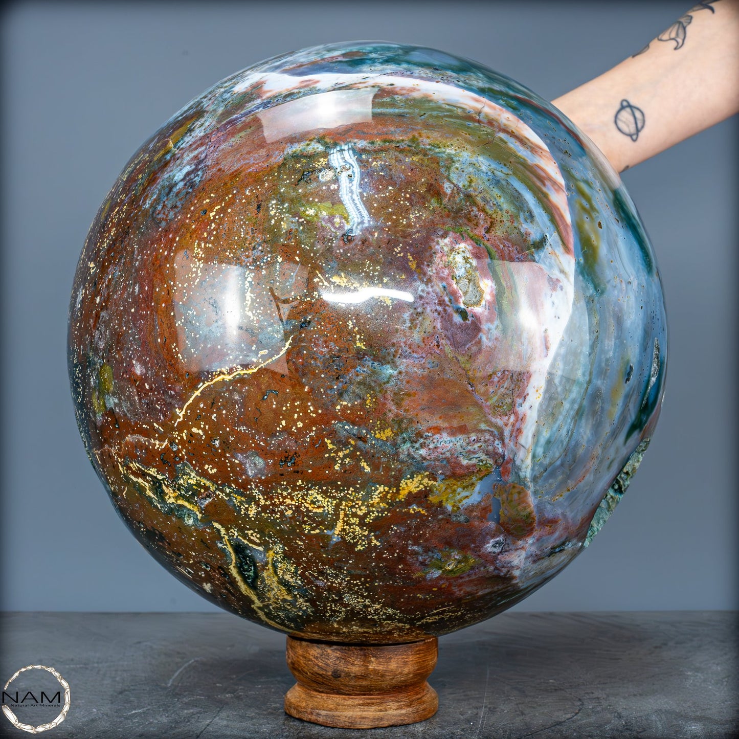 Ocean Achat Kugel – Monumentale Naturform - 30610,23g