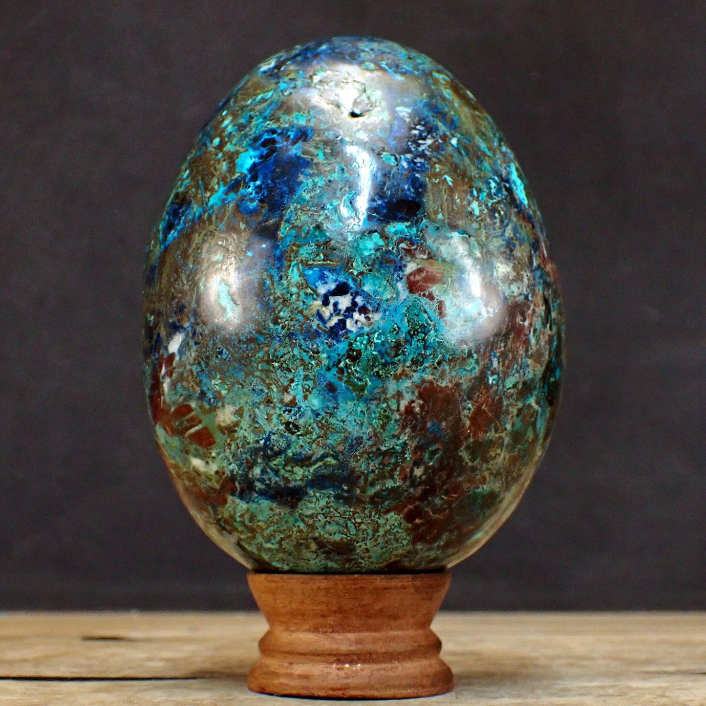 Azurit, Malachit & Chrysokoll Ei - 1518,88g - 140x100x100 mm