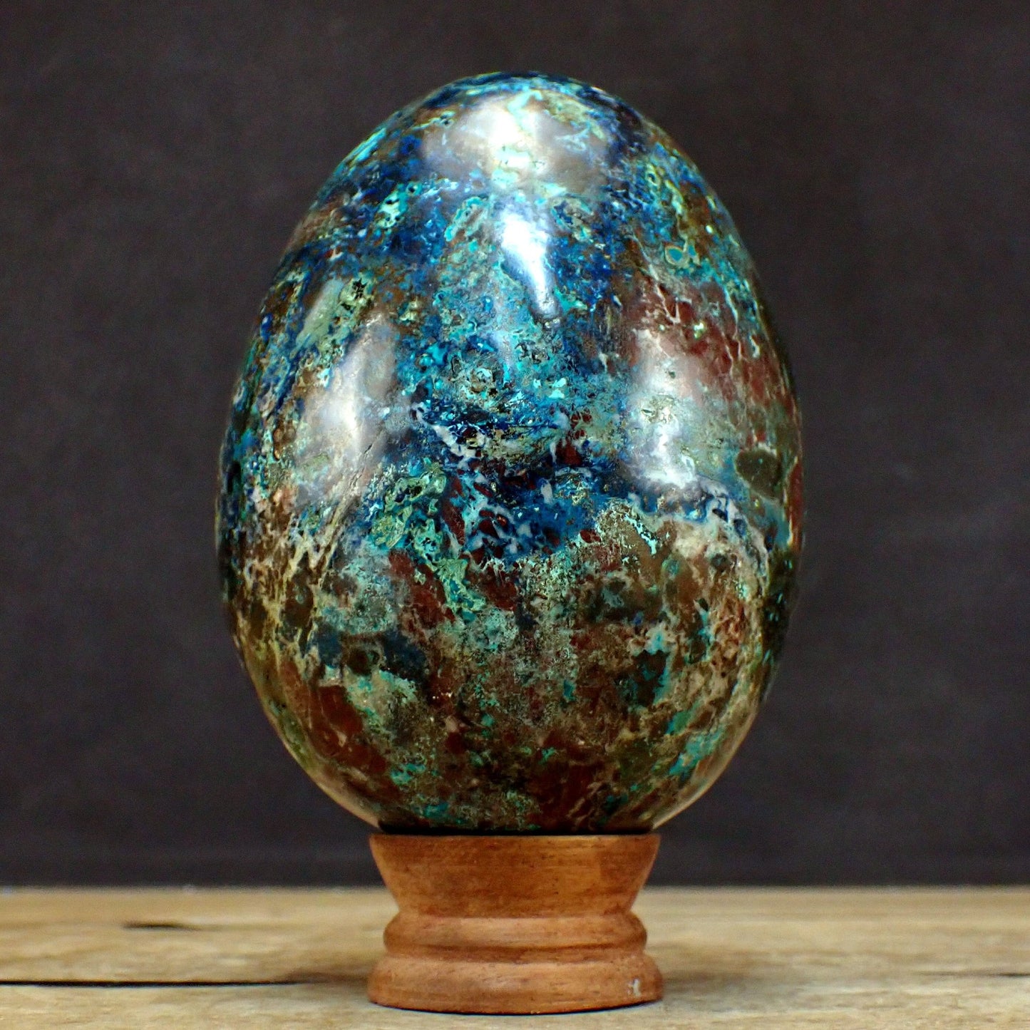 Azurit, Malachit & Chrysokoll Ei - 1518,88g - 140x100x100 mm
