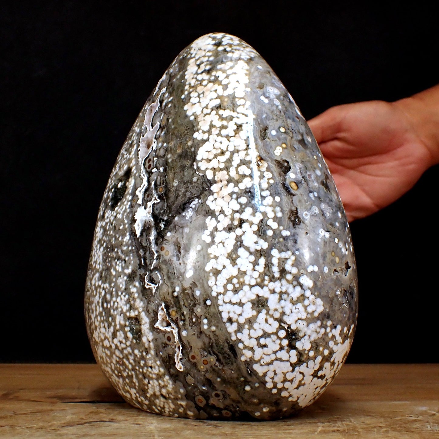 Große Ozean-Jaspis und Quartz Freiform mit Drusen - 4882,21g