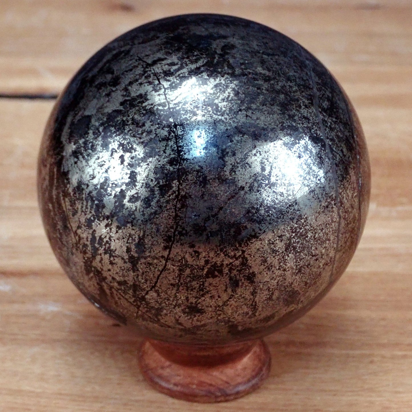 Silver, Arsenopiryt, Galena & Lelingit sehr selten! Kugel - 1010.78 g - 83.41 mm