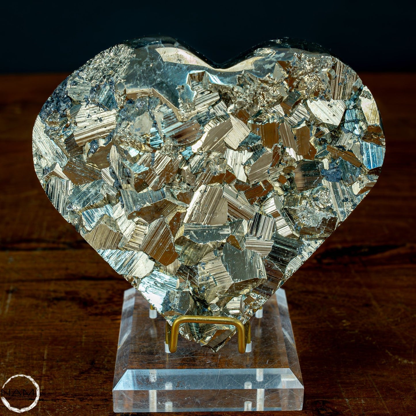 Natürliche Große Pyrit-Kristall Herz Skulptur - 2008,22g