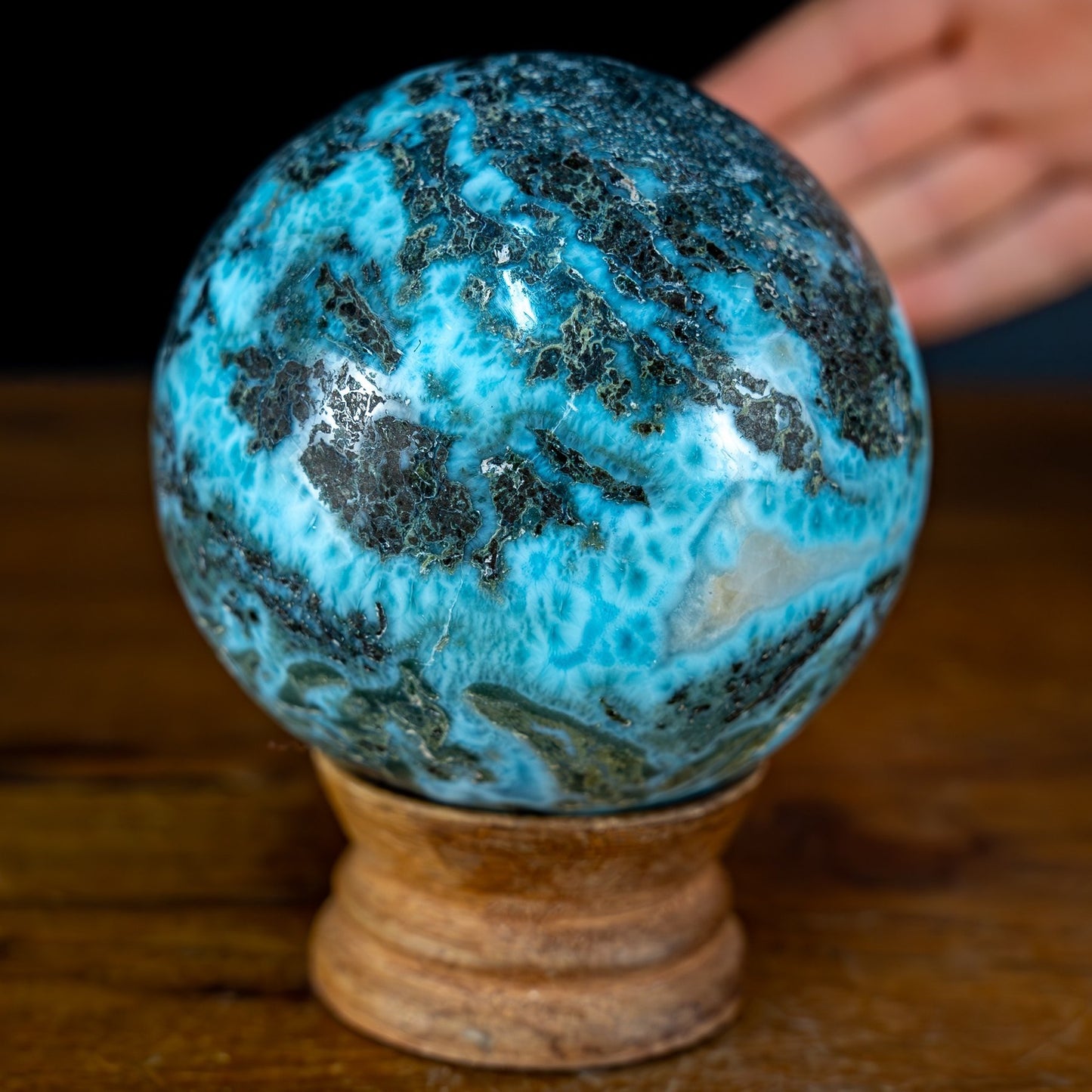 Natürliche Larimar Kugel - 506,29g - 2531,45ct - 70mm