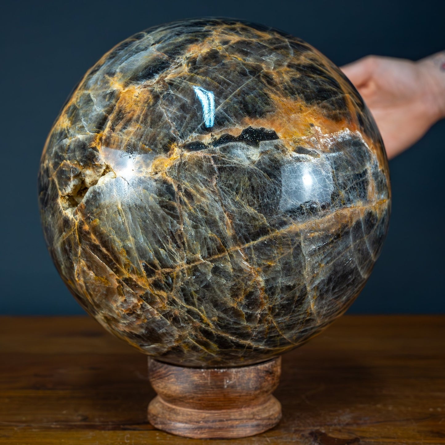 Natürliche Funkelnde Mondstein Kristall-Kugel - 9224,91g - 205mm