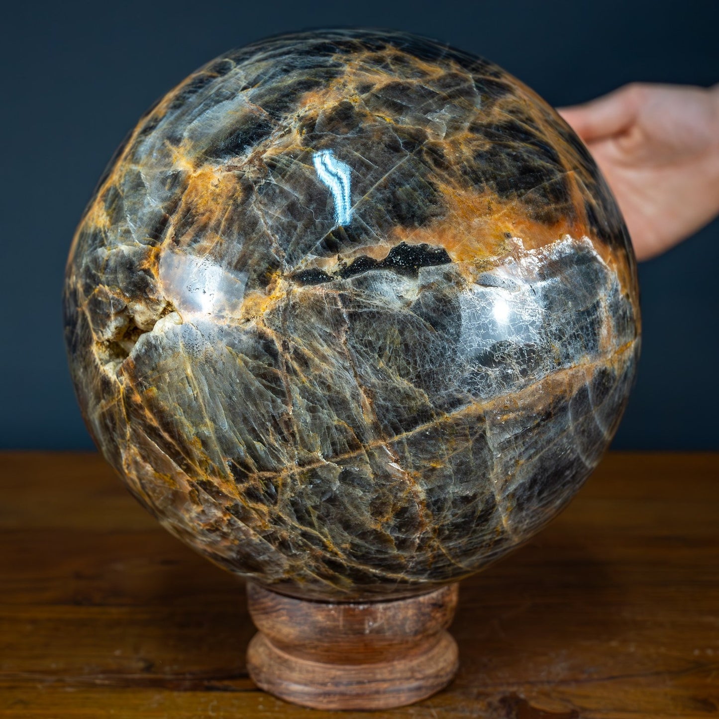 Natürliche Funkelnde Mondstein Kristall-Kugel - 9224,91g - 205mm