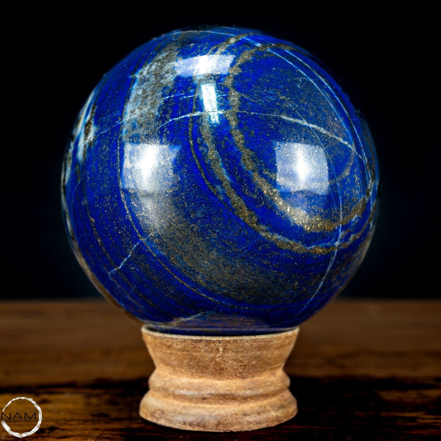 Natürliche Königsblaue Lapislazuli-Kristall-Kugel - 1039,56g