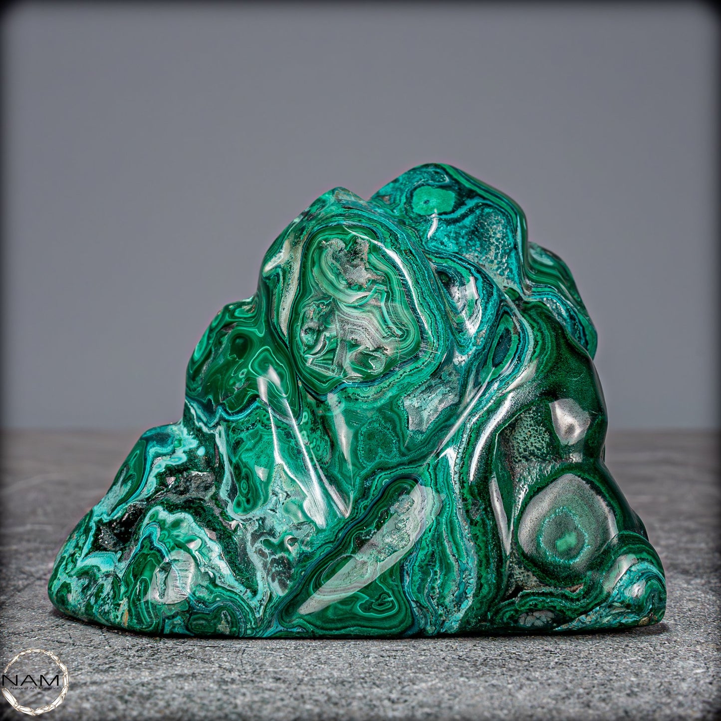 Natürliche Malachit und Chrysocolla Flamme, Kongo - 441,41g