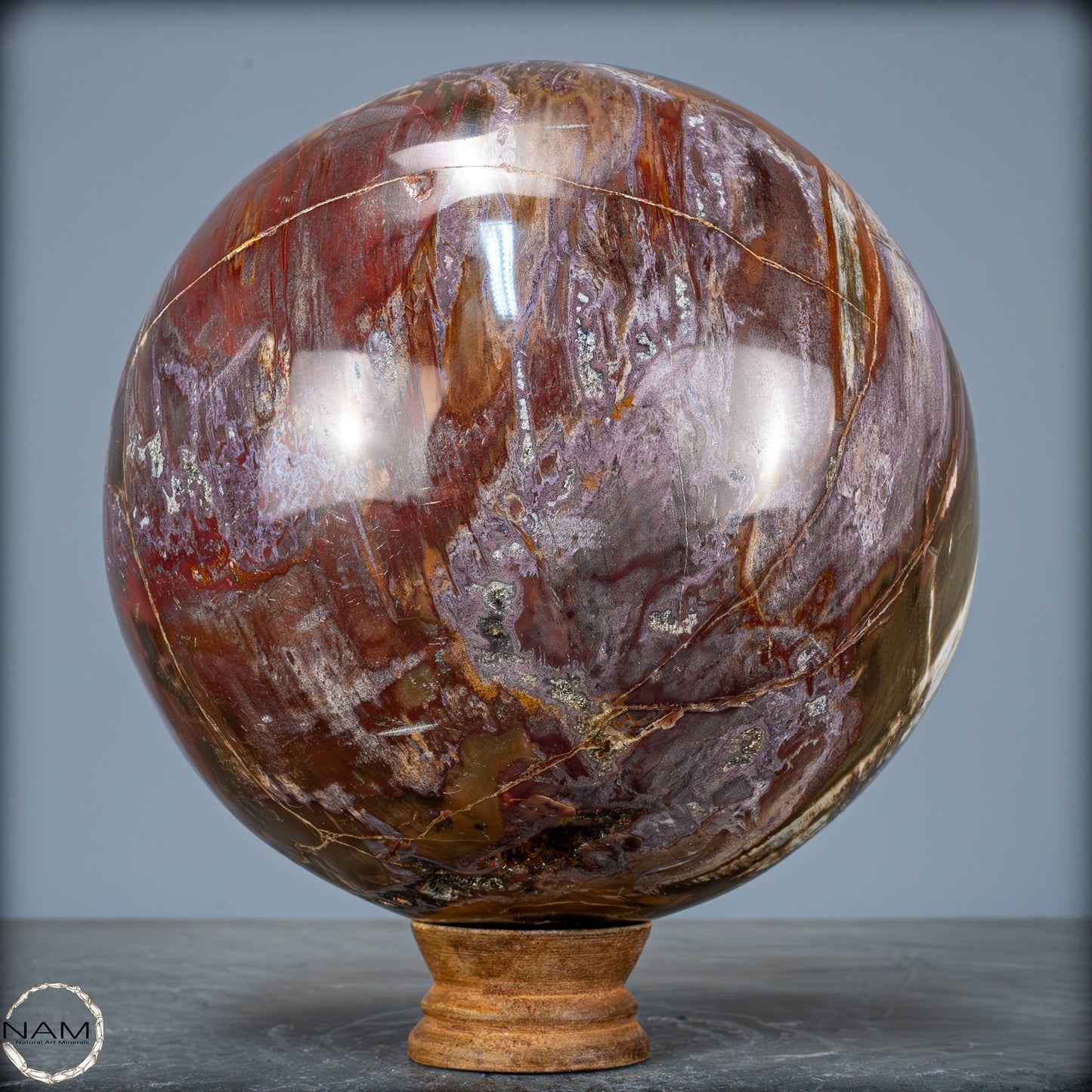 Natürliche Kristall-Kugel aus Versteinertem Holz - 5089,72g - 170mm