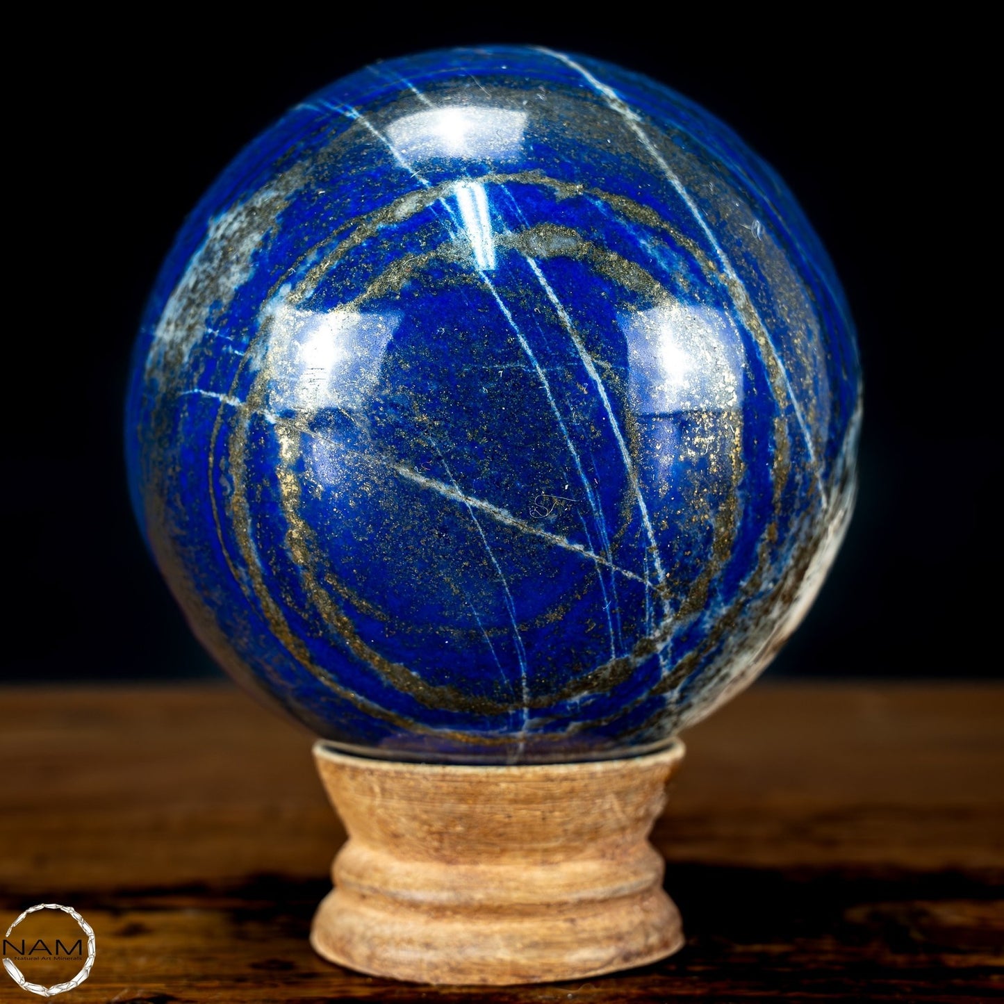 Natürliche Königsblaue Lapislazuli-Kristall-Kugel - 1039,56g