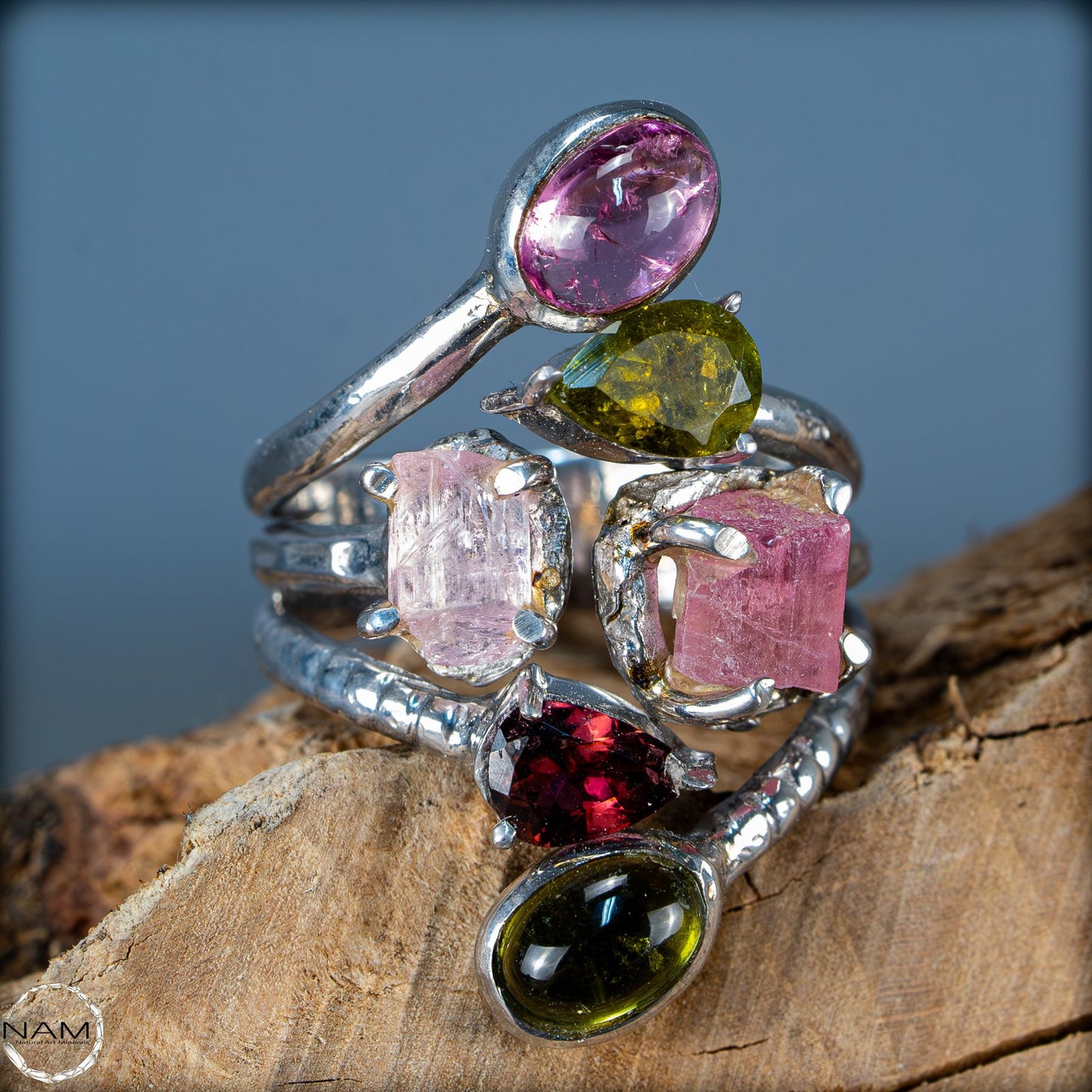 Natürlicher Turmalin Ring von höchster Qualität, 925 Silber - 38,5 ct