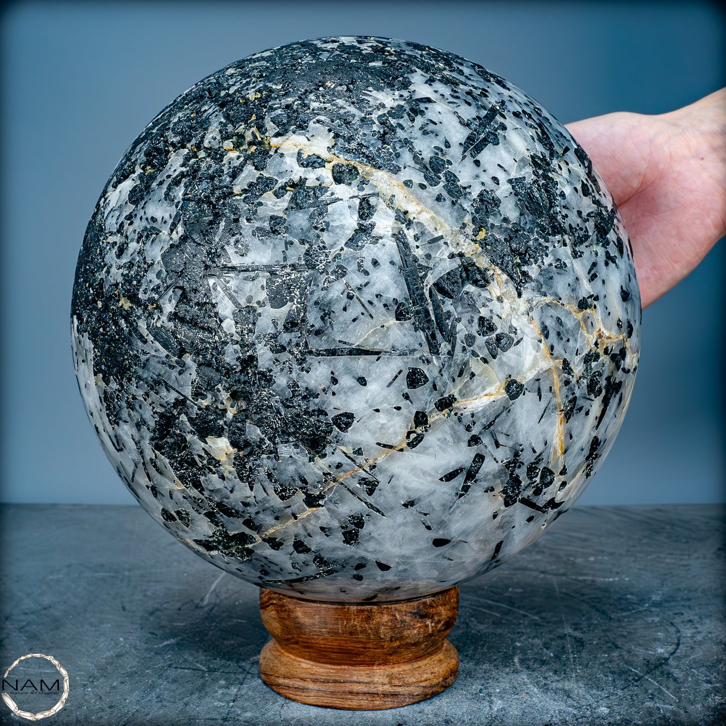 Natürliche Große Tourmalin & Quarz-Kristall Kugel aus Brasilien - 11610,91g - 215mm