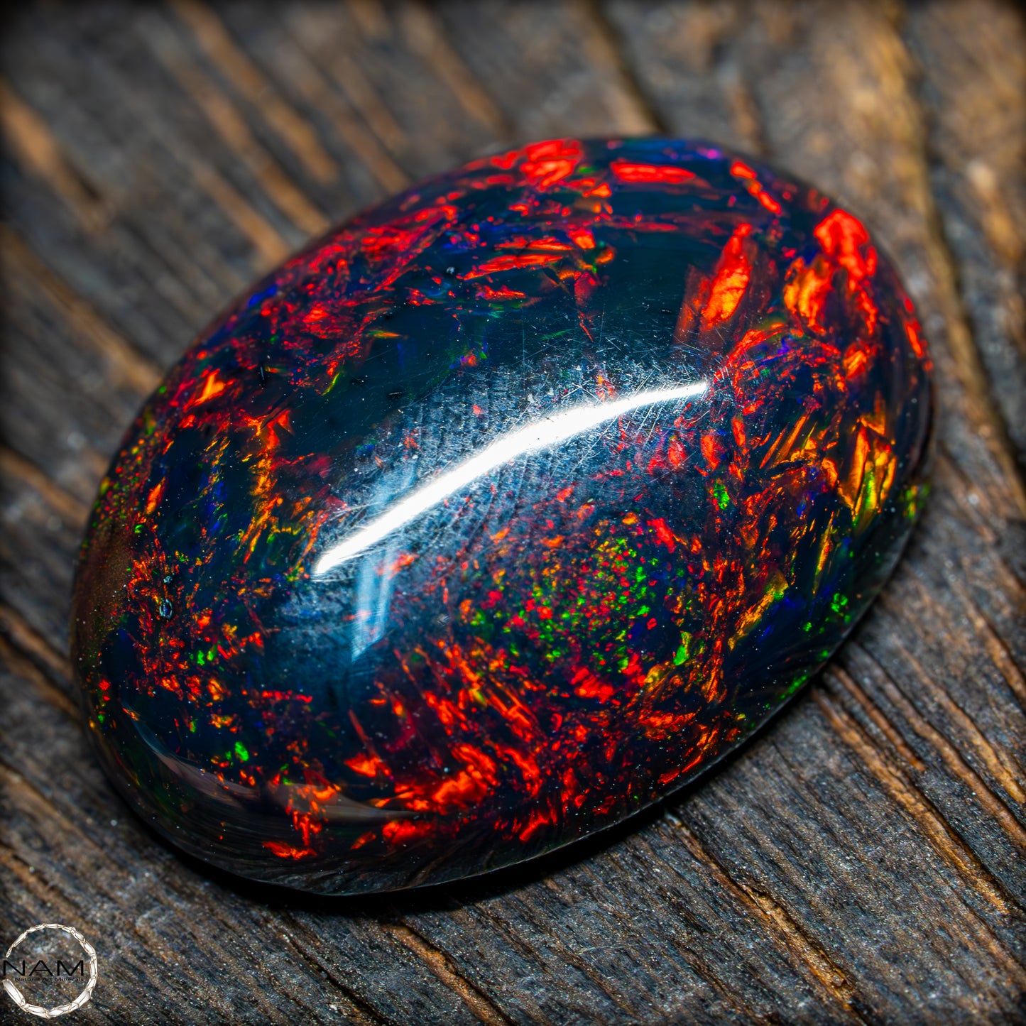 Großer AAA+ Schwarzer Opal Cabochon - 8.7 ct - 1,74g