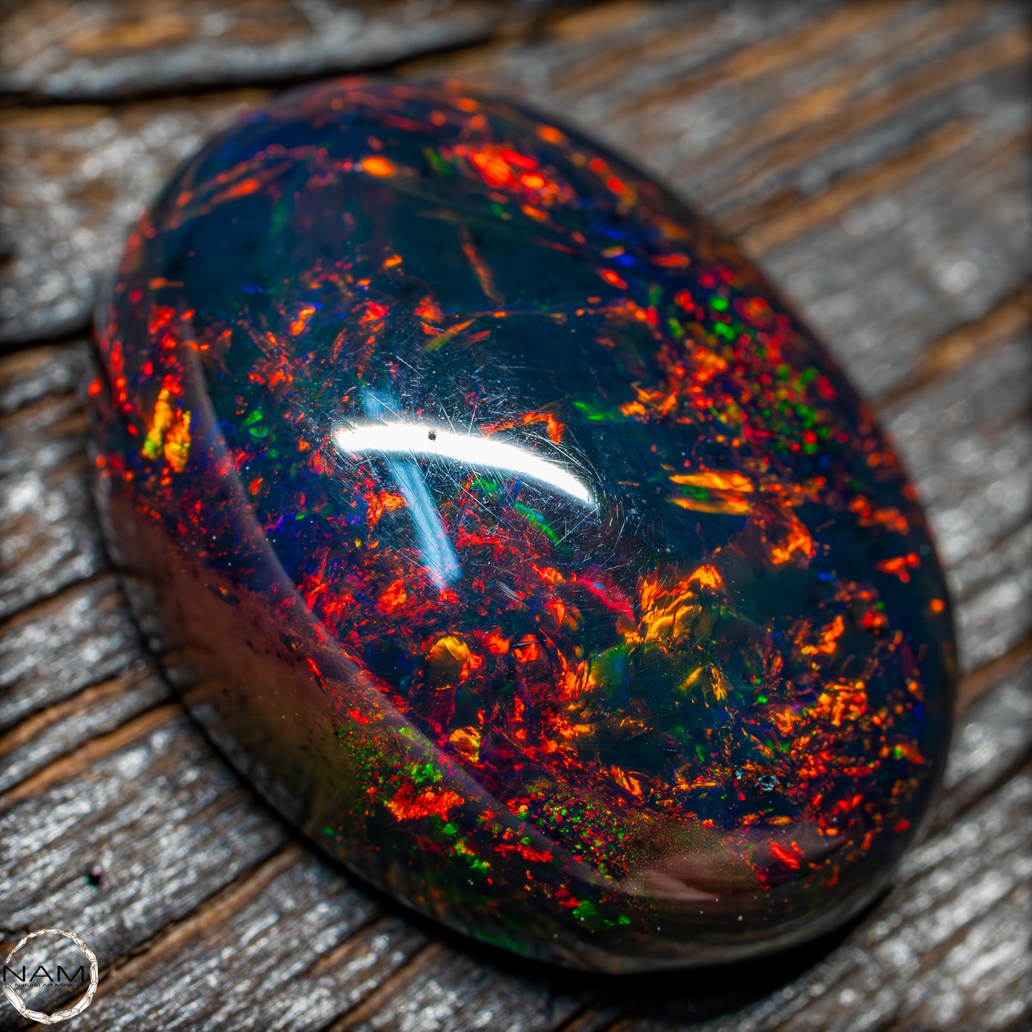 Großer AAA+ Schwarzer Opal Cabochon - 8.7 ct - 1,74g