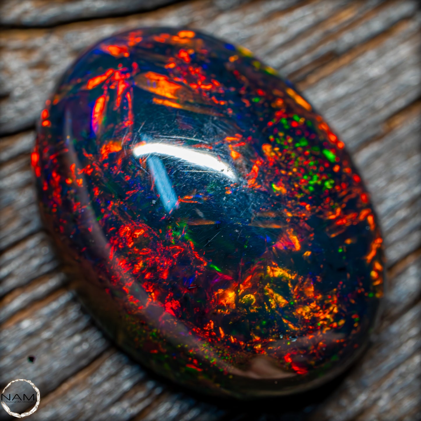Großer AAA+ Schwarzer Opal Cabochon - 8.7 ct - 1,74g