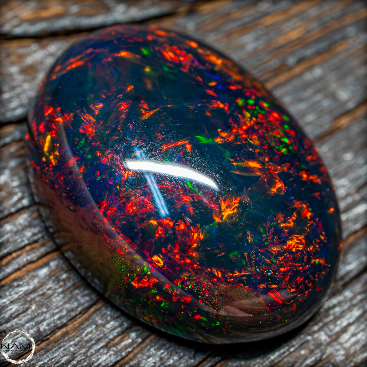 Großer AAA+ Schwarzer Opal Cabochon - 8.7 ct - 1,74g