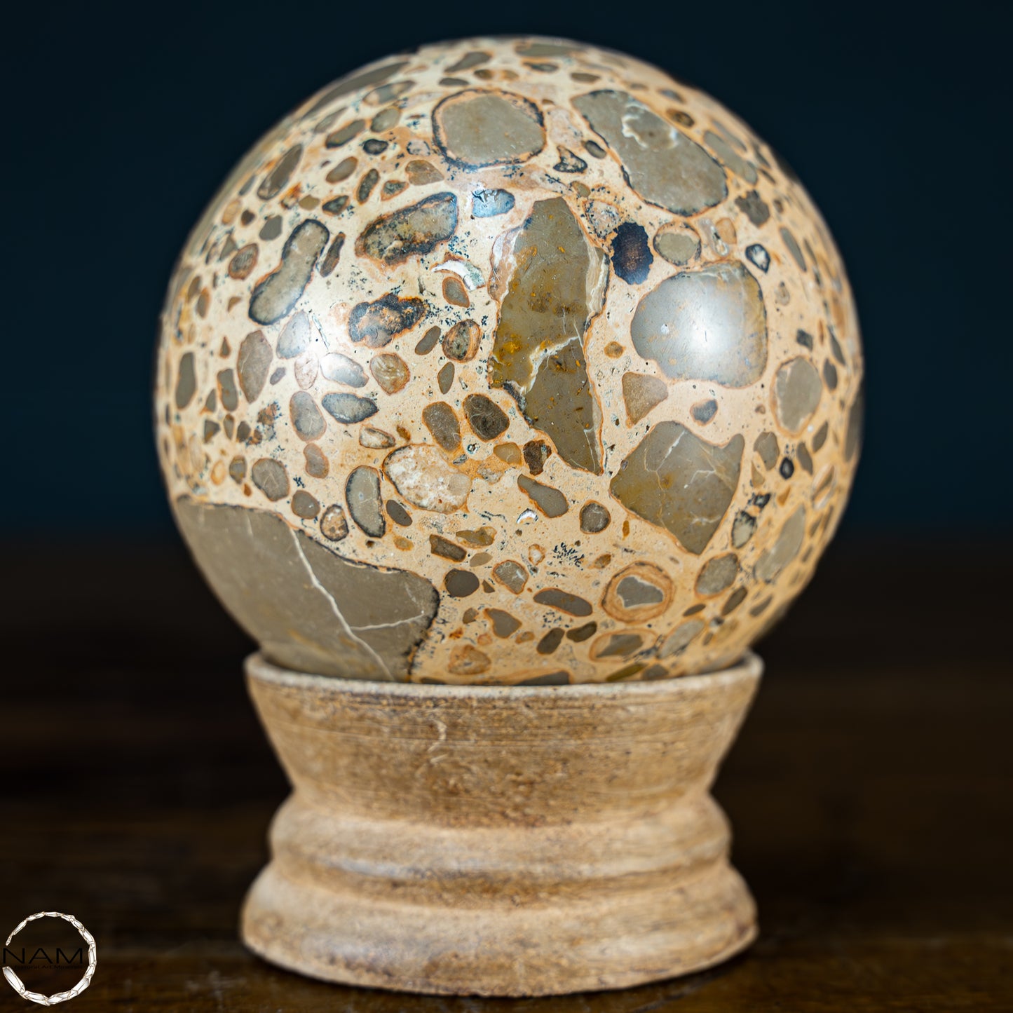 Natürliche Leoparden-Jaspis Kristallkugel - 272,97g - 59mm