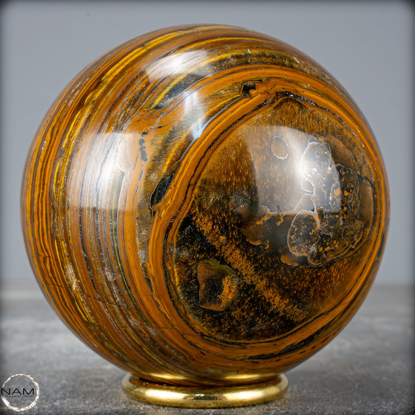 Natürliche Tigerauge-Kugel - 1171,24g - 95mm