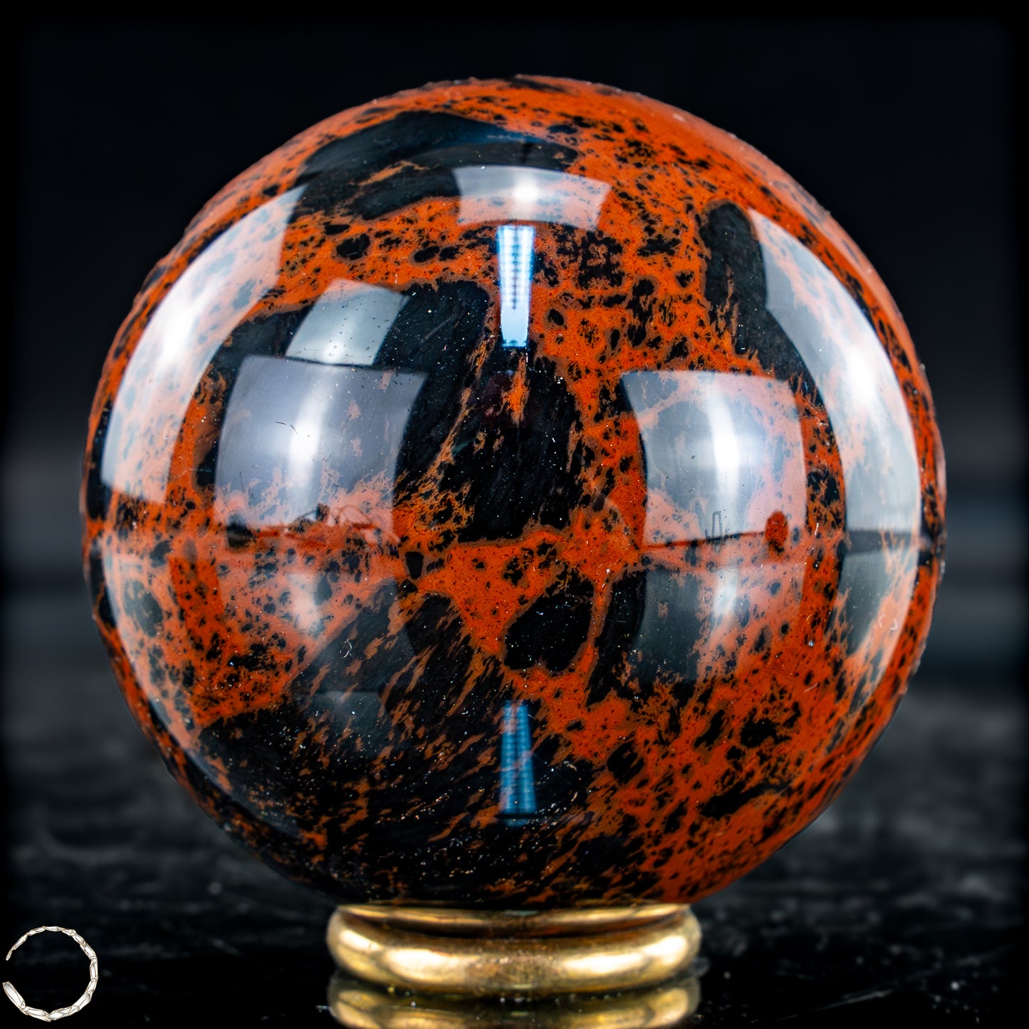 Natürliche Mahagoni-Obsidian Kristall-Kugel - 303,53g