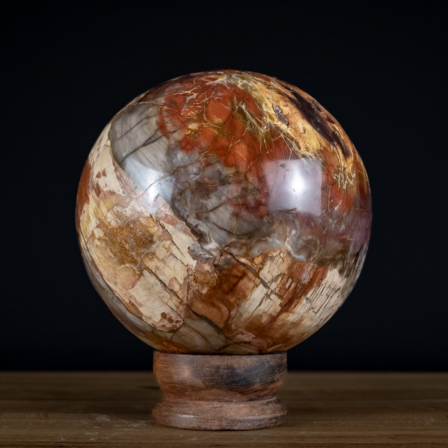 Große Natürliche Kugel aus Versteinertem Holz - 5767,86g - 170mm