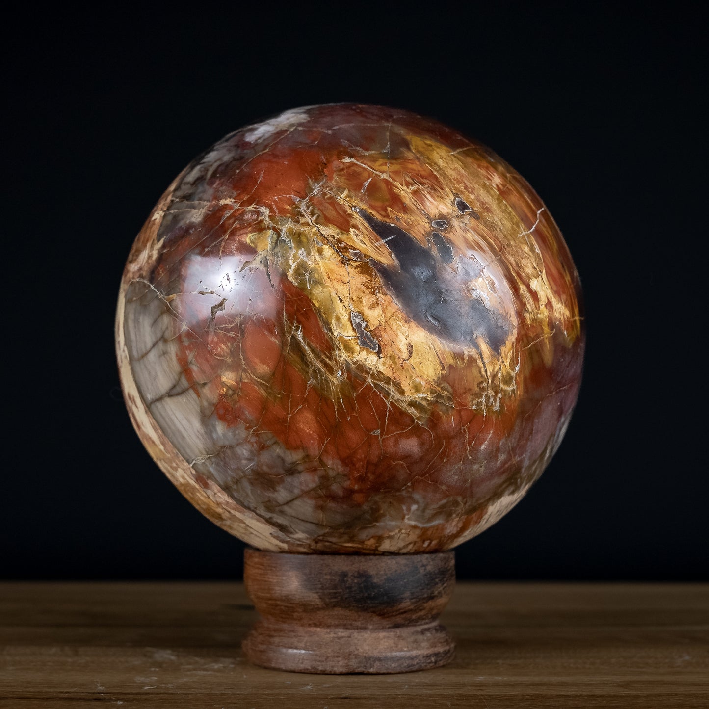 Große Natürliche Kugel aus Versteinertem Holz - 5767,86g - 170mm