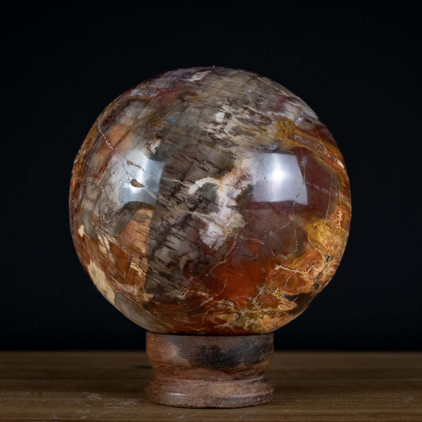 Große Natürliche Kugel aus Versteinertem Holz - 5767,86g - 170mm