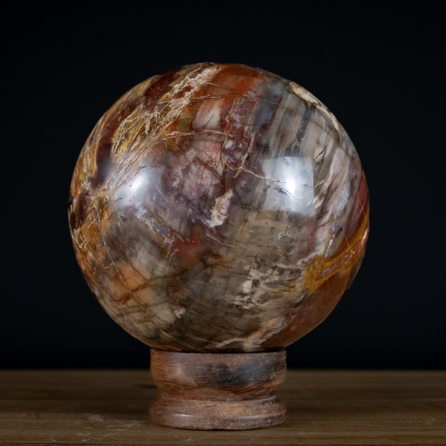 Große Natürliche Kugel aus Versteinertem Holz - 5767,86g - 170mm