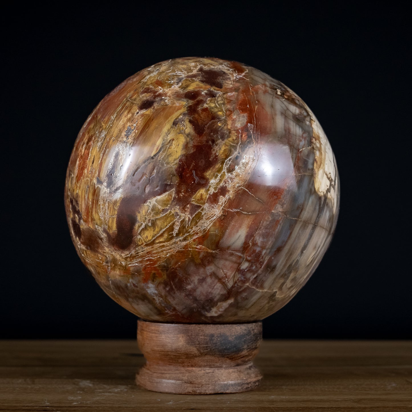 Große Natürliche Kugel aus Versteinertem Holz - 5767,86g - 170mm