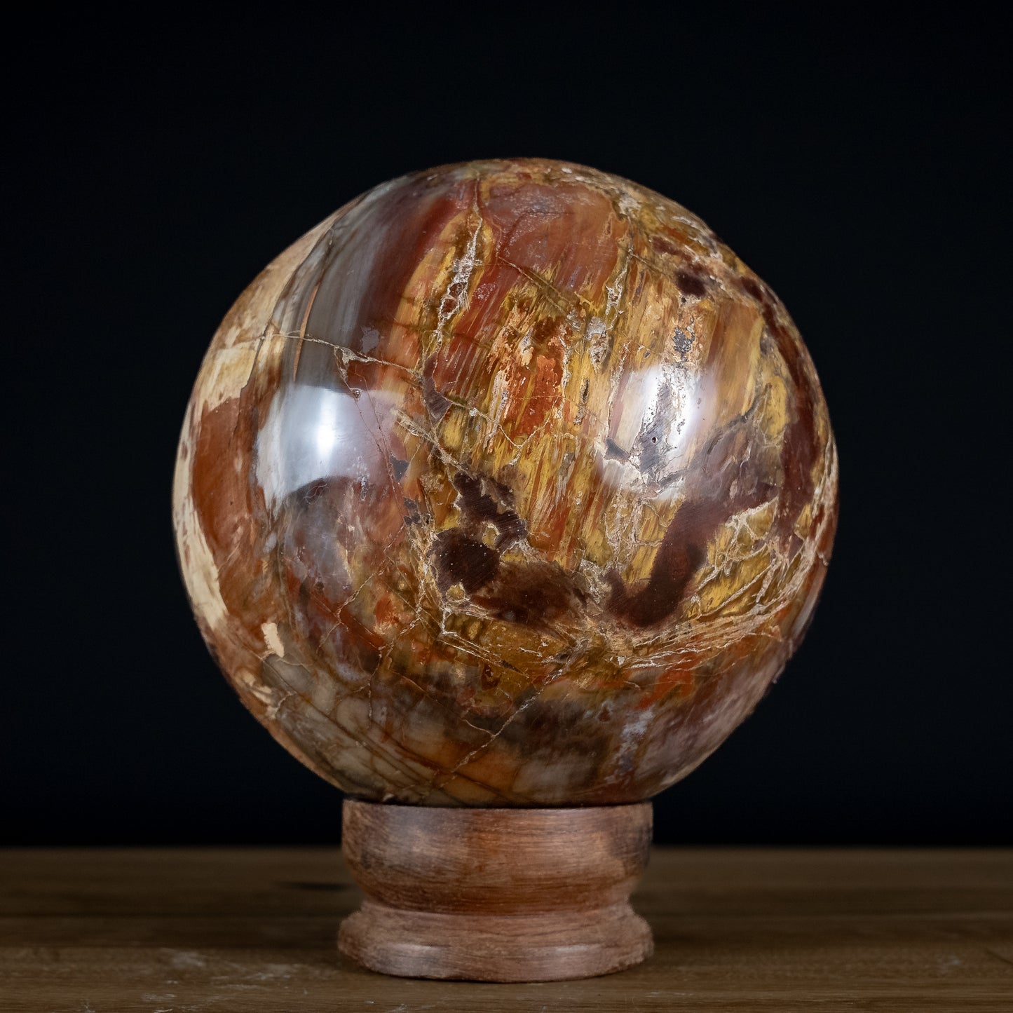 Große Natürliche Kugel aus Versteinertem Holz - 5767,86g - 170mm