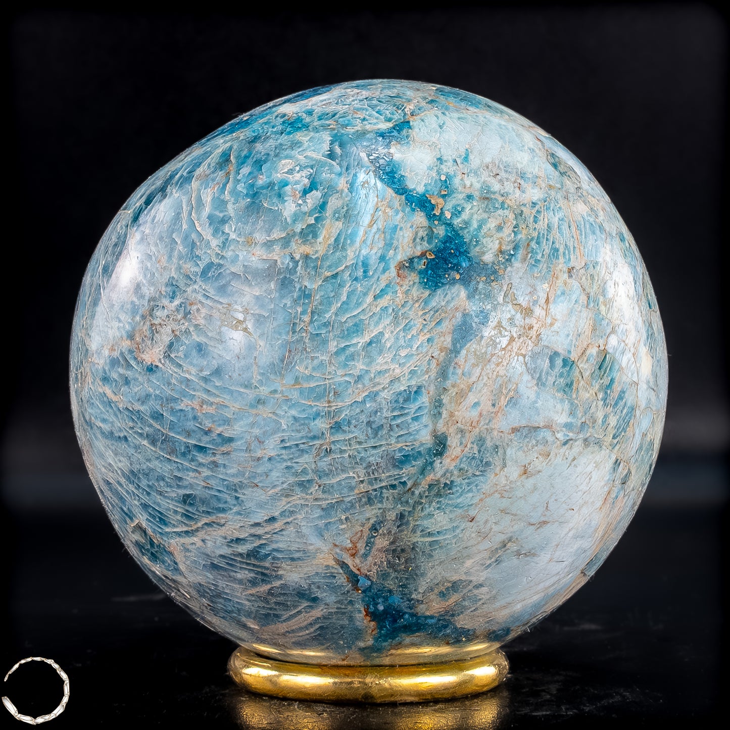 Natürliche Blaue Apatit-Kristall Kugel - 1089,26g