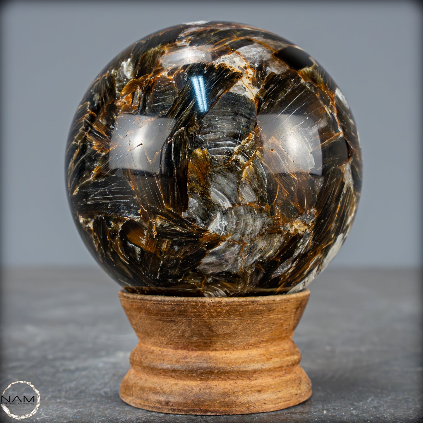 Natürliche Mica (Glimmer) Kristallkugel aus Brasilien - 437,95g - 66,5mm