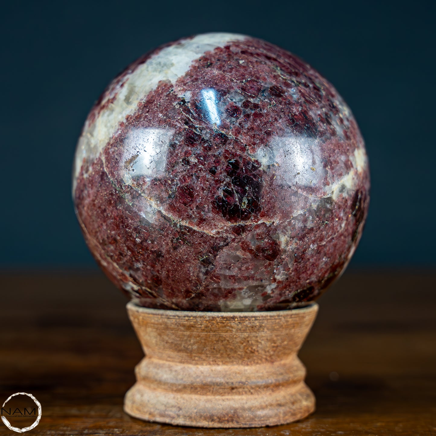 Natürliche Granat-Kristall Kugel - 505,77g - 65,8mm