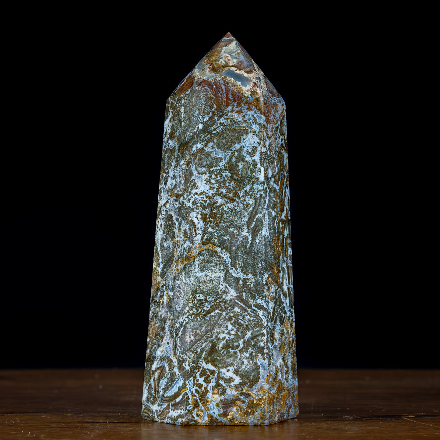 Jaspis-Achat Obelisk - 1518,52g