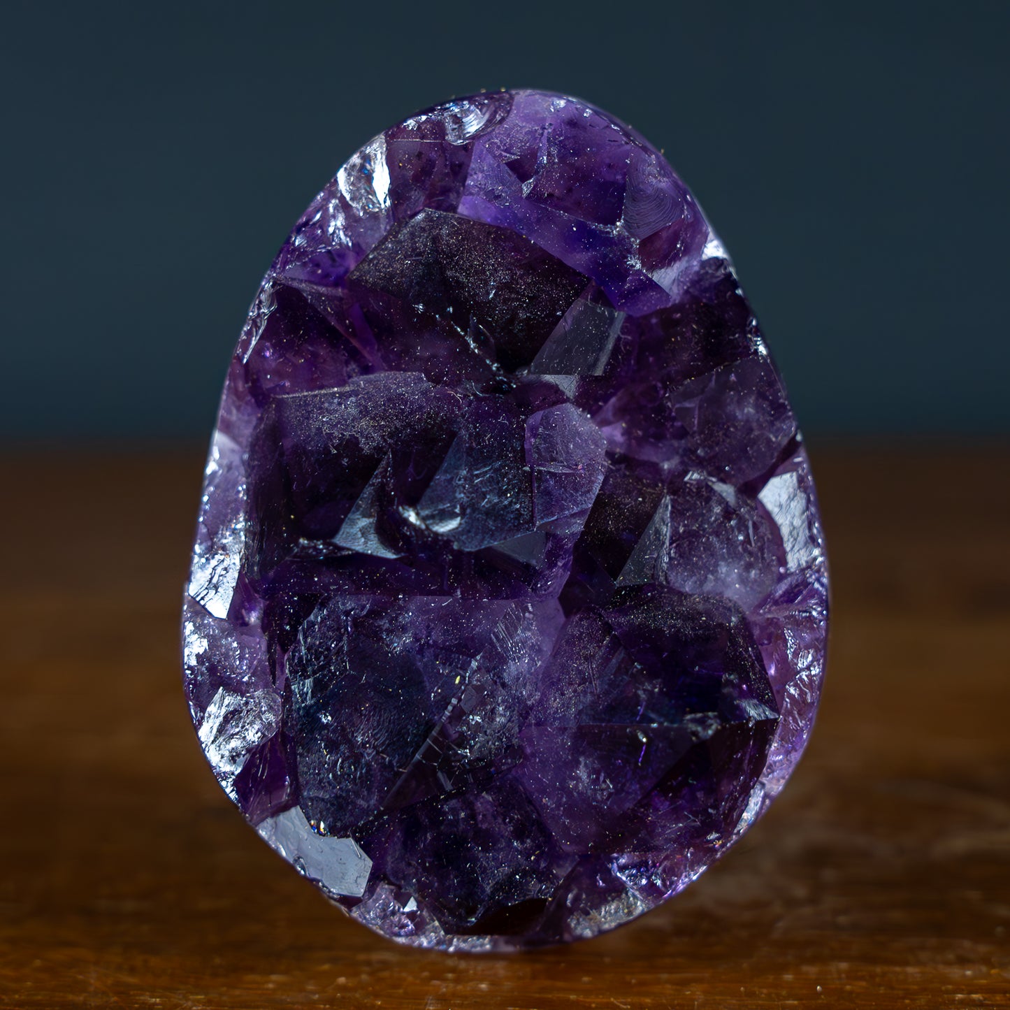 Wunderschönes Lila-Grünes Amethyst Ei Druse – 187,59g
