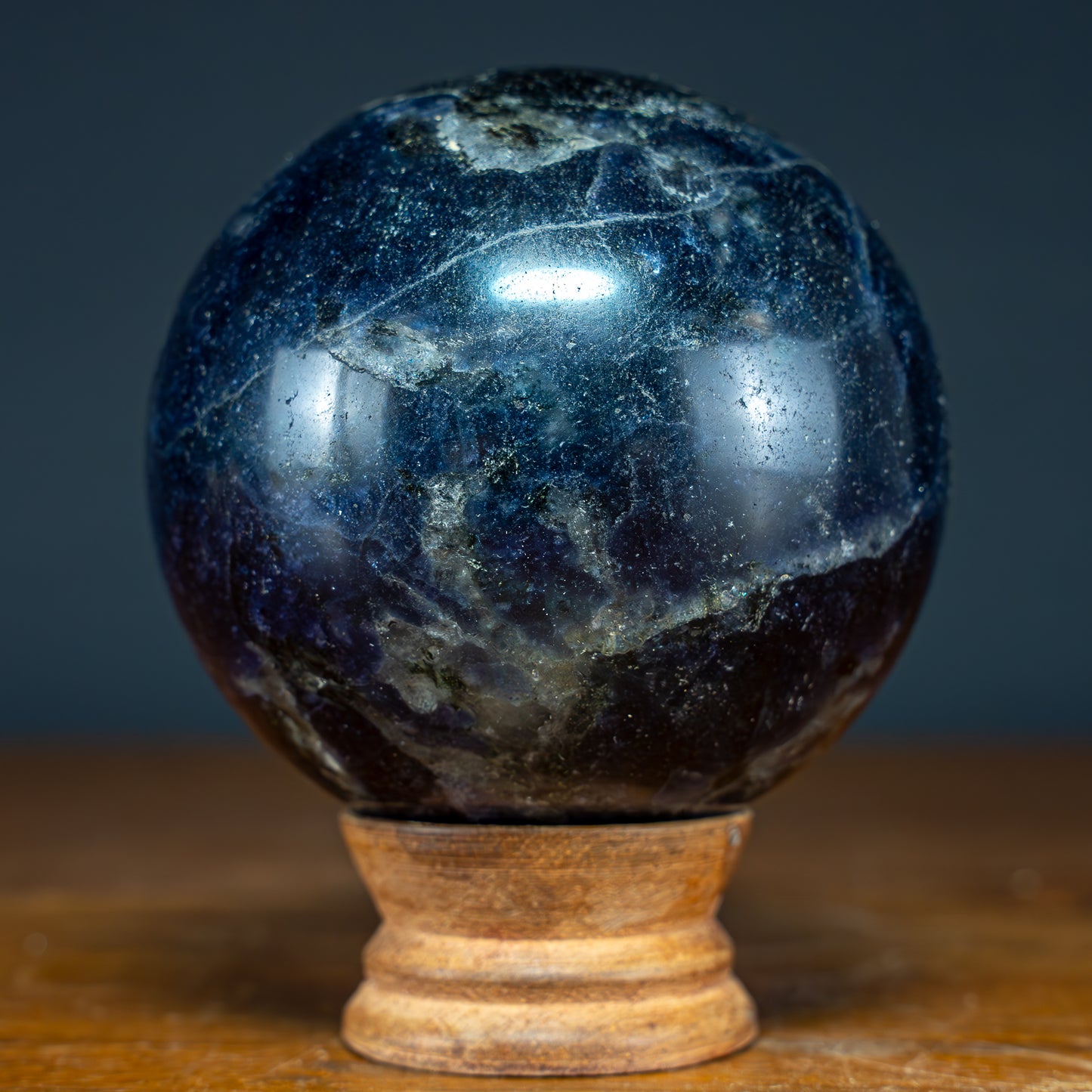 Natürliche Blaue Cordierit Kugel, Spitzenqualität - 791,41g - 82mm