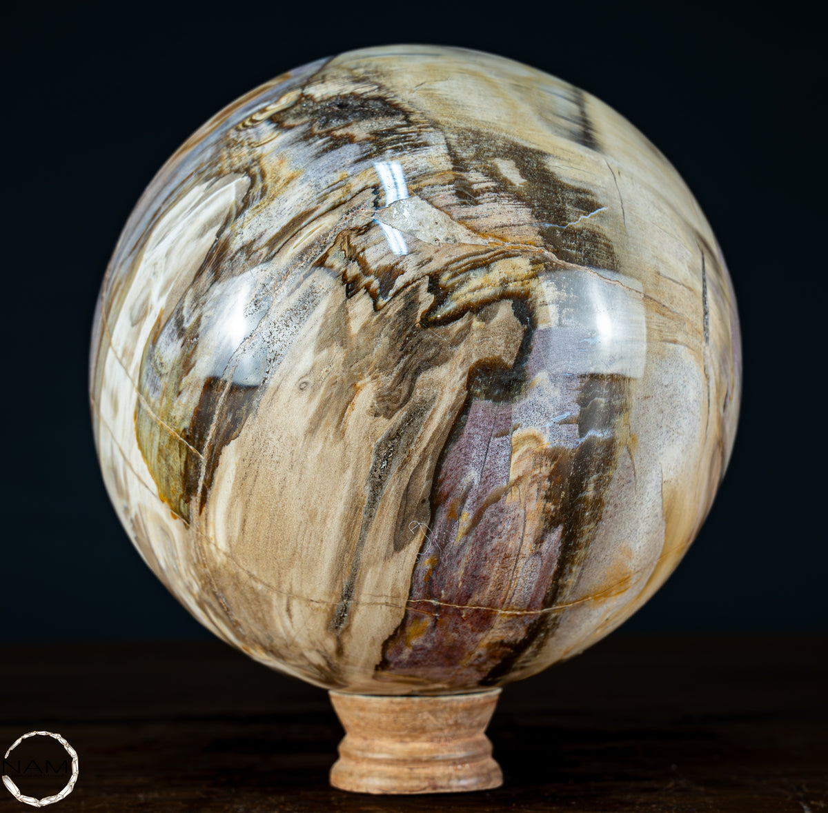 Natürliche Kristall-Kugel aus Versteinertem Holz - 6111,62g - 162mm