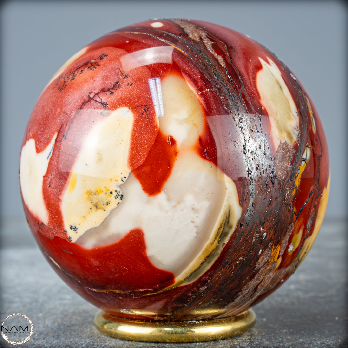 Natürliche Mookait Kugel aus Australien - 673,37g - 78mm