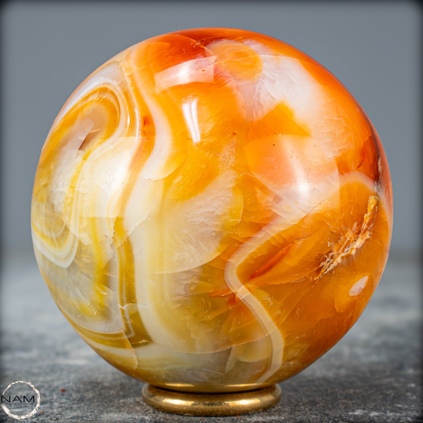 Natürliche Mehrfabige Carneol Kristall Kugel - 499,17g - 72mm
