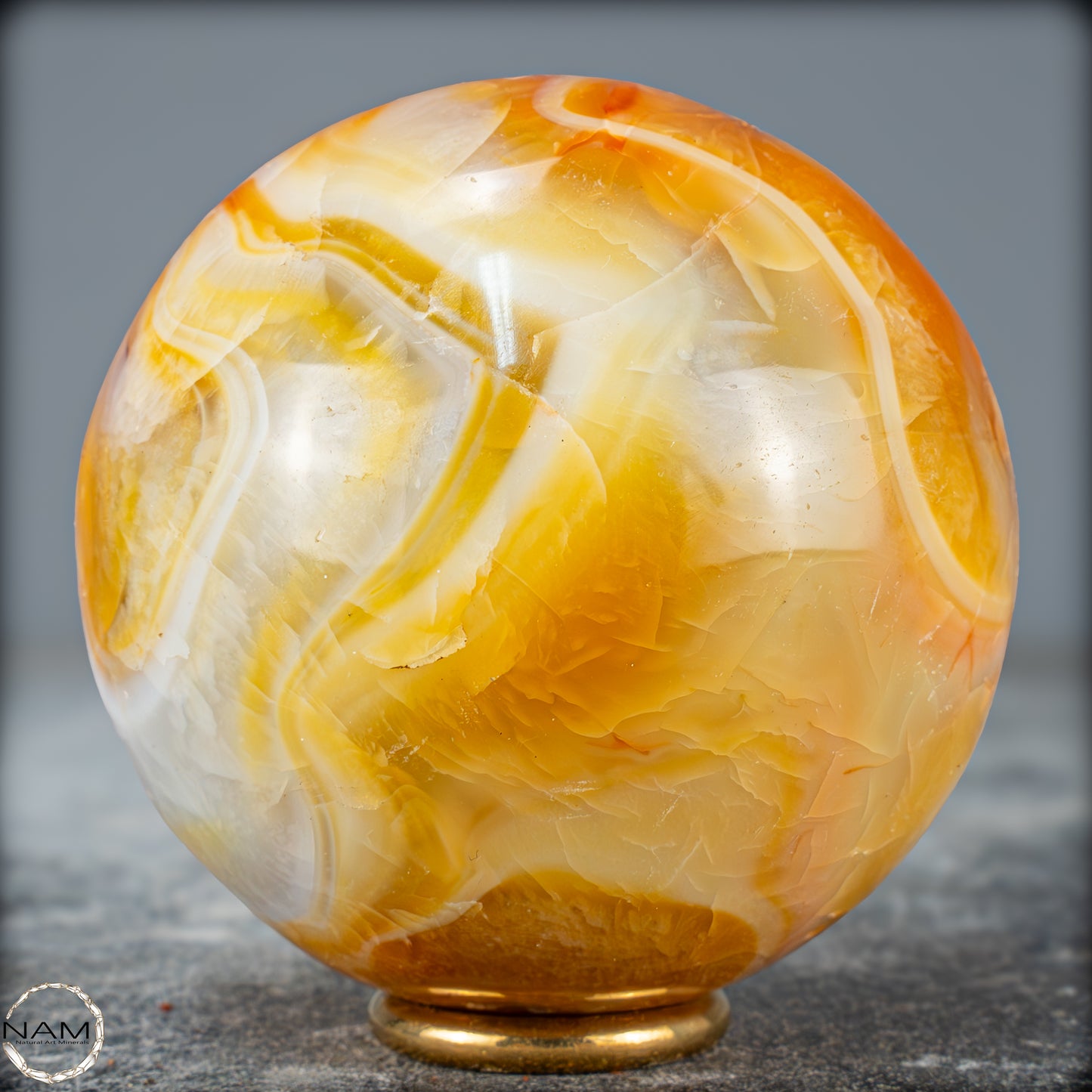 Natürliche Mehrfabige Carneol Kristall Kugel - 499,17g - 72mm