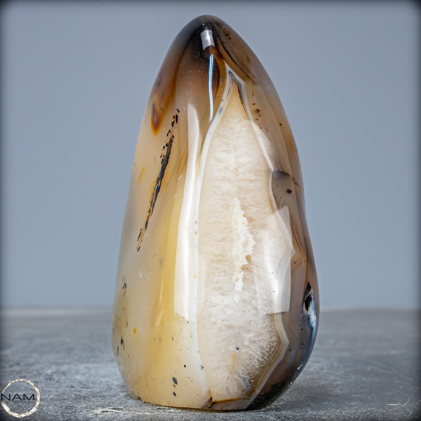 Natürliche Achat-Kristall Freiform aus Brasilien - 729,31g