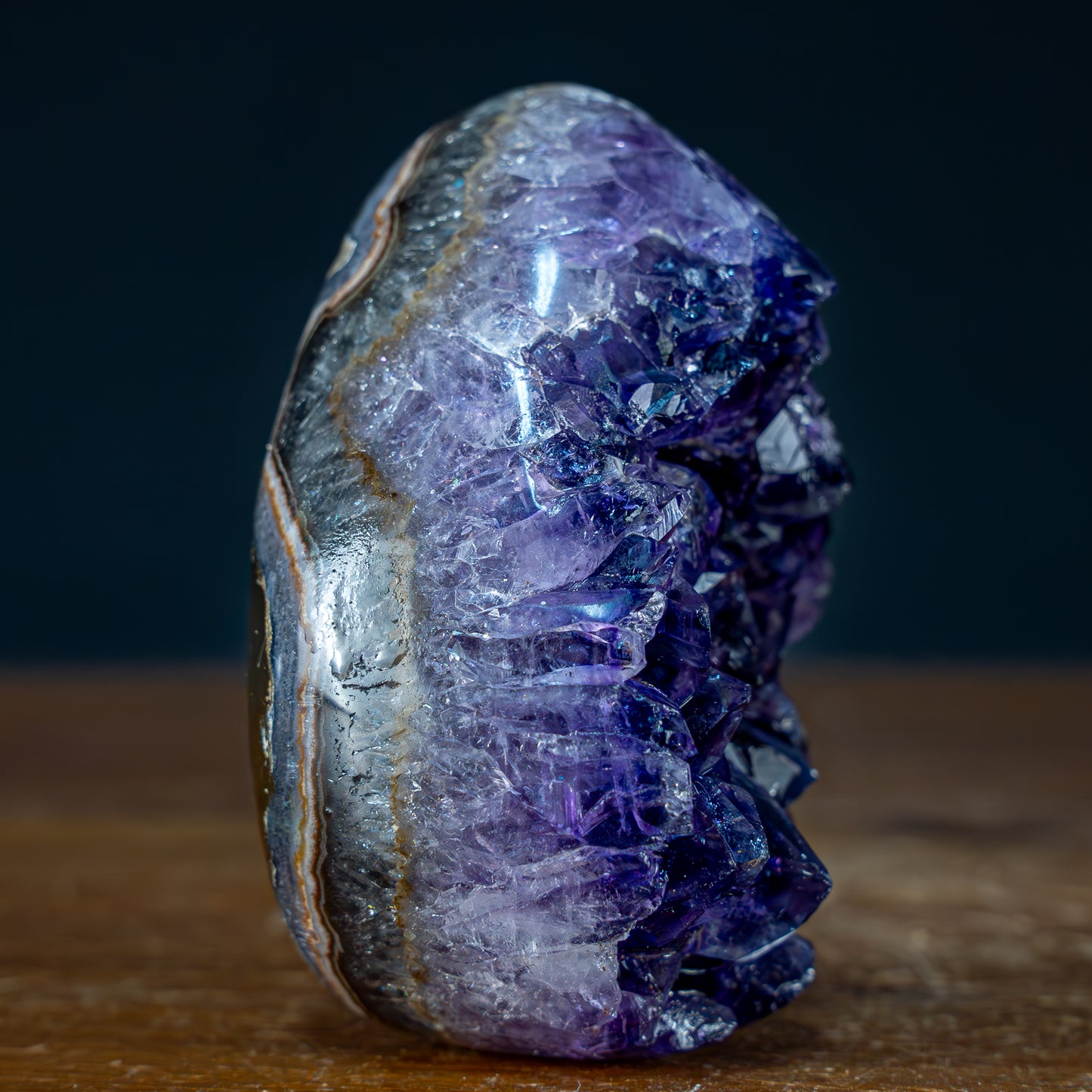 Natürliches Lila Amethyst Kristall Ei Druse – 321,02g