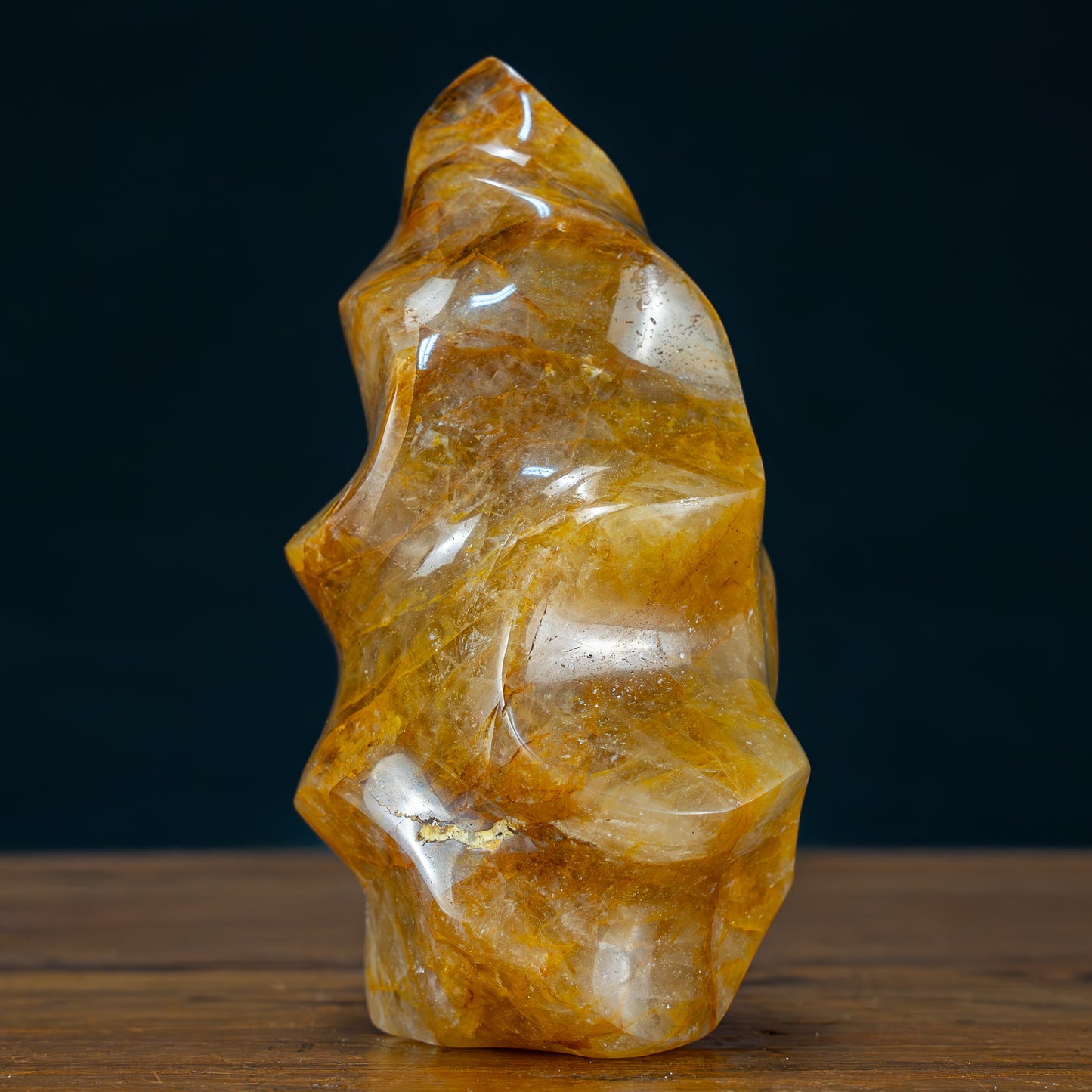 Natürliche Golden Healer Quarz-Kristall Flamme - 1297,51g