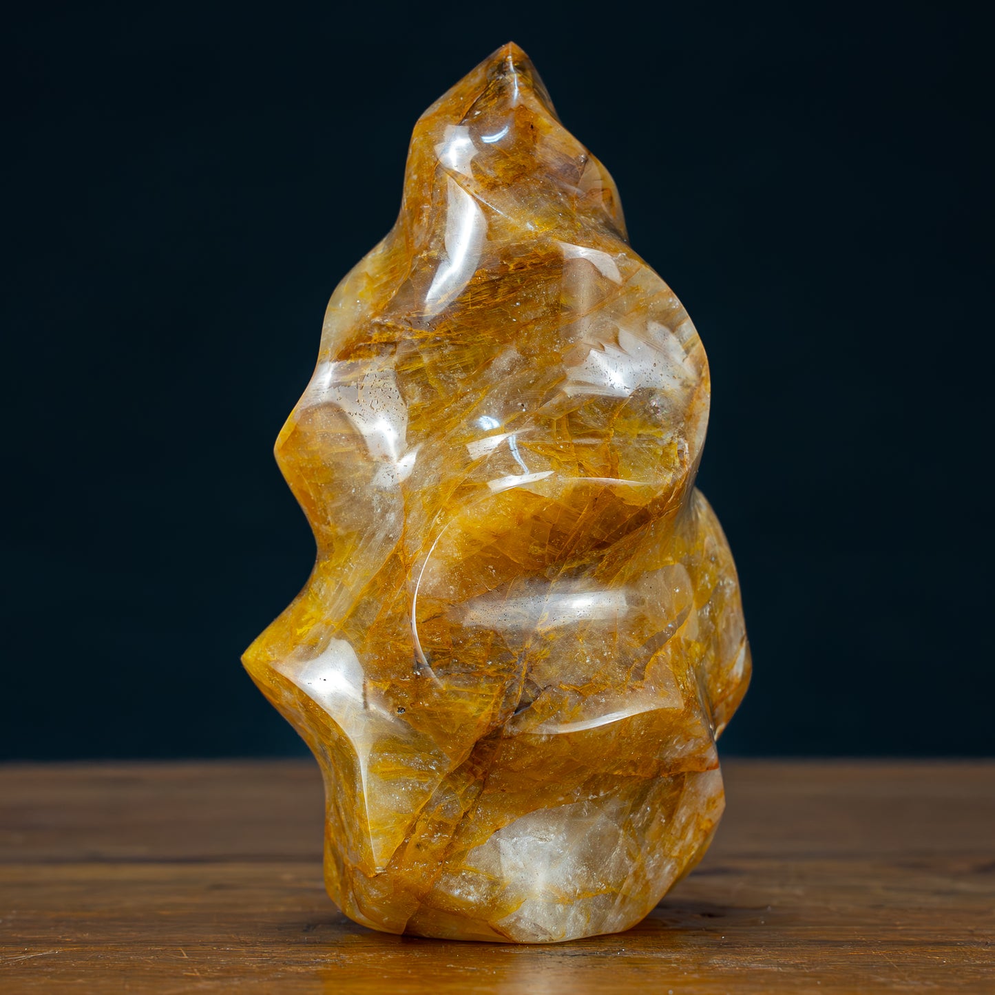 Natürliche Golden Healer Quarz-Kristall Flamme - 1297,51g